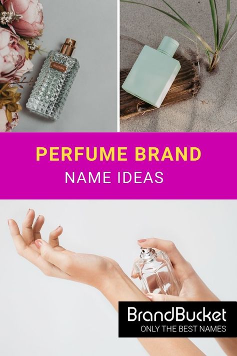 This curated and catchy list of perfume brand name ideas will give you the inspiration you need to get started with your own perfume business. Check out these perfume brand name ideas! perfume brand name ideas, perfume brand name, perfume brand name card, brand name ideas for perfume, unique perfume brand name, brand name for perfume, names for perfume brand, name of perfume brand, creative perfume brand name Perfume Shop Name Ideas, Perfume Brand Name Ideas, Perfume Business Name Ideas, Perfume Names Ideas, Perfume Branding, Brand Name Ideas, Perfume Business, Store Names Ideas, Perfume Names