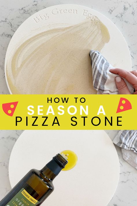 Pizza Stone Recipes Baking, Ceramic Pizza Stone, Pizza On Pizza Stone In Oven, Pizza On Stone In Oven, Homemade Pizza On Pizza Stone, Cuisinart 3 In 1 Pizza Oven Recipes, Using A Pizza Stone, How To Use A Pizza Stone, How To Season A Pizza Stone