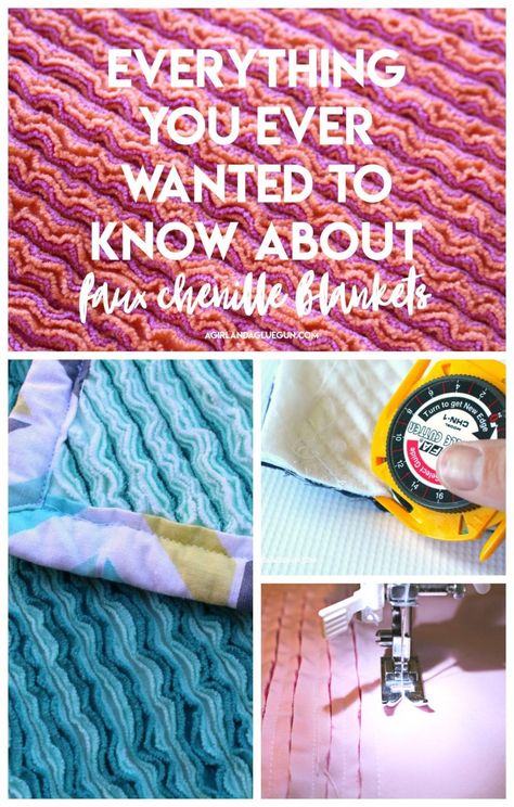 Weighted Blanket Diy, Faux Chenille, Chenille Quilt, Chenille Crafts, Chenille Blanket, Sewing Machine Feet, Weighted Blankets, Mason Jar Crafts Diy, Cooling Blanket