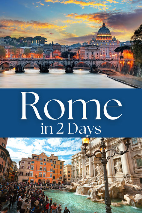 You can do a lot in Rome in 2 days, but you need to plan to visit Rome's top attractions, eat well, and get around easily.  This Rome Itinerary will guide you through the best things to do in Rome, Italy—essential places to visit, must-dos, and where to stay. And easy and practical Guide to Rome for first-time visitors. To Do In Rome Italy, Rome In Two Days, Best Places To Go In Rome, Top Things To Do In Rome Italy, Two Days In Rome, Visit Rome Italy, Visiting Rome For The First Time, Must See In Rome Italy, First Time In Rome