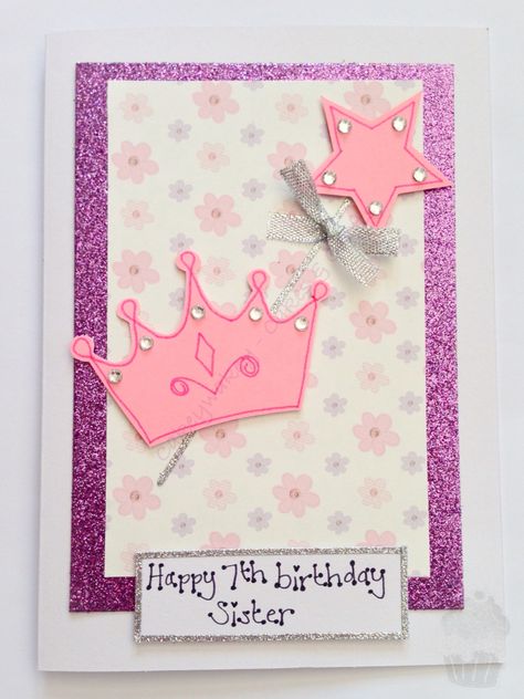 Princess Birthday Card, Princess Cards, Princess Valentines, Princess Card, Princess Wands, Anime Tutorial, Girl Birthday Cards, Hand Crafts For Kids, Cake Craft