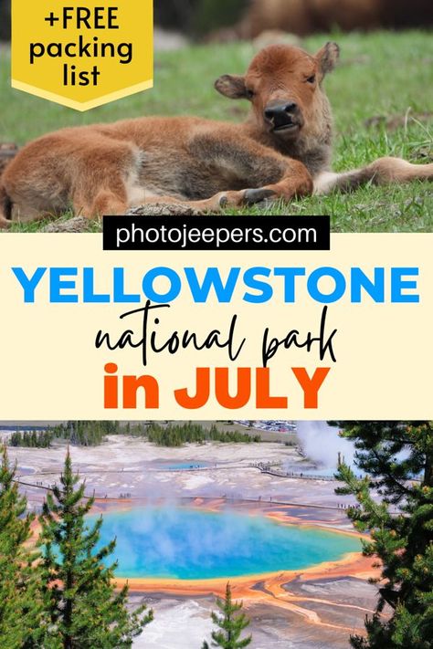 Here’s a list of all the fun outdoor activities at Yellowstone National Park in July. This Yellowstone National Park travel guide will help you plan your July vacation: things to see, do and photograph as well as what to pack, where to stay and services available. Here's all the information you need about visiting Yellowstone in July, and the fun outdoor activities you can do! What To Wear In Yellowstone In July, What To Wear To Yellowstone In Summer, Yellowstone Outfits, Yellowstone National Park Vacation, National Parks America, Yellowstone Trip, Visit Yellowstone, National Park Travel, Fun Outdoor Activities