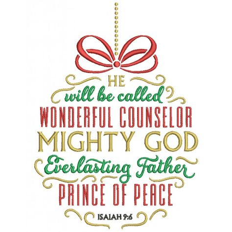 Isaiah Name, Wonderful Counselor Mighty God, Christmas Verses, Christmas Scripture, Wonderful Counselor, Isaiah 9, Isaiah 9 6, Prince Of Peace, Hebrew Words