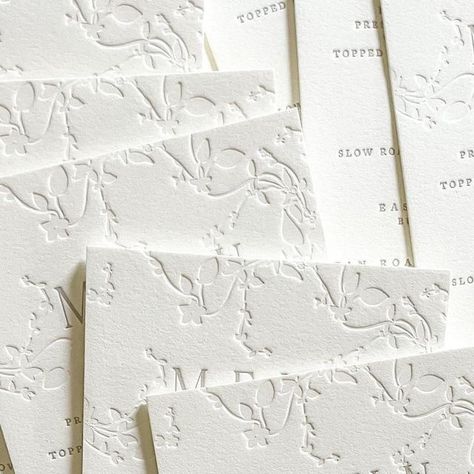 Also love the entire letter pressed look Blind Letterpress Wedding Invitation, Letter Pressed Wedding Invitations, Letterpress Wedding Invitations Minted, Gold Letterpress Wedding Invitations, Wedding Stationary Design, Letterpress Notecards, Letterpress Wedding Invitations, Stationary Design, Menu Cards