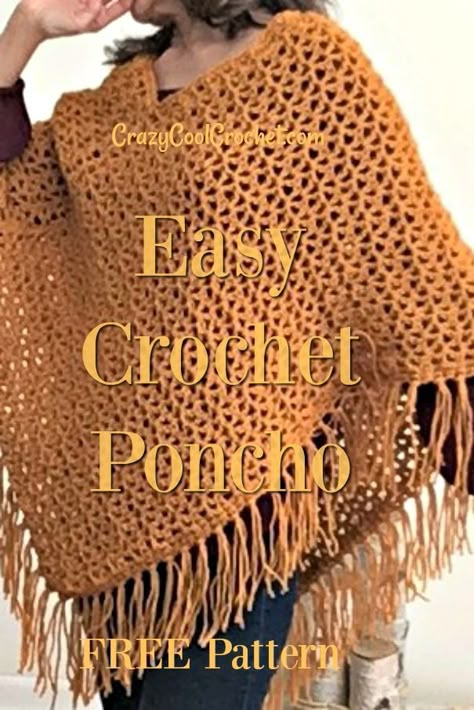 Plus Size Crochet Poncho Pattern, How To Crochet A Poncho, Roll With It Melange Yarn Patterns, Crochet Poncho Free Pattern Woman Easy, Crochet Poncho Free Pattern Woman, Poncho Haken, Easy Crochet Poncho, Crochet Poncho Patterns Easy, Knit Embroidery