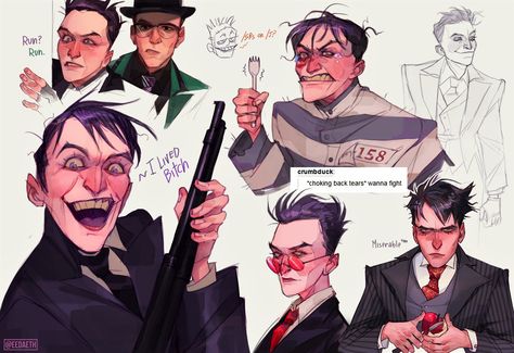 🤡Eedaeth🤡 on Twitter: "Lmao check out this bird guys #Gotham #oswaldcobblepot… " Joker Fanart Cute, Penguin Gotham, Riddler Gotham, Gotham Cast, Gotham Series, Gotham Villains, Gotham Tv, Gotham Batman, Batman Art