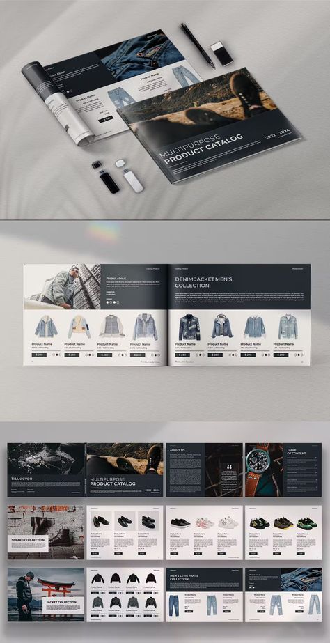 Multipurpose Catalog Brochure Template InDesign INDD - 32 pages Brochure Design Template, Print Templates, Brochure Design, Brochure Template, Magazine, Design