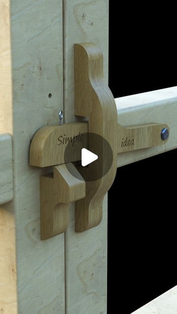 Wood Gate Latch Ideas, Diy Gate, Wooden Lock, Barn Door Latch, Bifold Barn Doors, Drum Side Table, Gate Latch, Automatic Gate, Wooden Gates