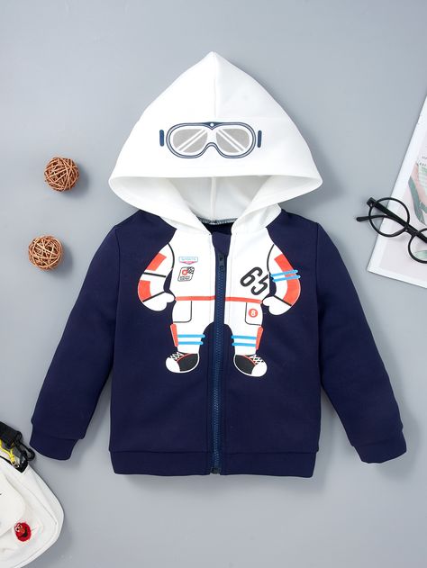 Blue and White Casual  Long Sleeve Polyester Cartoon Colorblock Zip Up  Slight Stretch Spring/Fall Toddler Boys Clothing Boys Streetwear, Toddler Boy Hoodie, Toddler Boys Sweatshirt, Gents T Shirts, Track Pants Mens, Kids Activewear, Toddler Fall, Boys Sweatshirts, Girls Summer Outfits