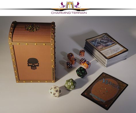 3d Printed Miniatures, Reaper Miniatures, Board Game Design, Dice Box, Box Chest, Magic Cards, Magic Box, Miniature Wargaming, Tabletop Games