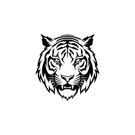 Tiger Face, Tiger Head, Rose Vintage, White Tiger, Tattoo Inspo, Vintage Collection, Png Images, Vector Illustration, Illustration Art