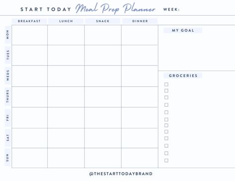 Meal Prep Planner, Meal Prep Tips, Week Schedule, Vegetarian Meal Prep, Meal Planner Template, Meal Planning Template, Free Meal, Health Books, Weekly Meal Planner