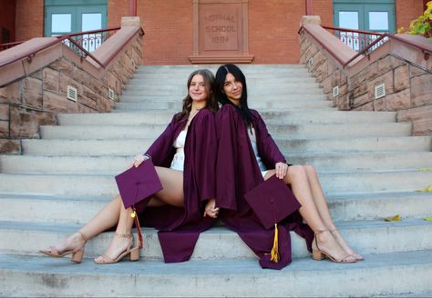 asu. asu graduation pictures. graduation. college graduation. grad pics. asu grad pics. bestie grad pics. arizona state university. arizona state. Graduation Picture Ideas Friends, Arizona State Graduation Pictures, Graduation Duo Poses, Graduation Pictures With Best Friend, Graduation Picture Ideas With Friends, Duo Graduation Pictures, Bestie Graduation Pictures, Asu Graduation Pictures, Best Friend Graduation Pictures