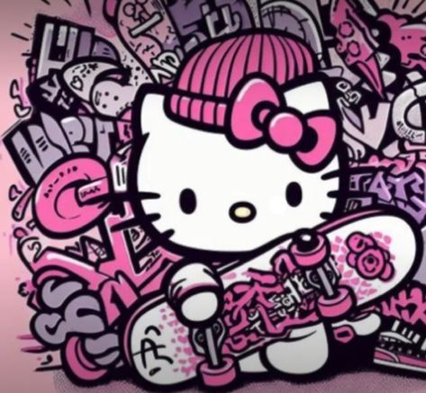 Cat Tattoo Ideas, Graffiti Fonts, Hello Kitty Wallpaper Hd, Pink Wallpaper Hello Kitty, Images Hello Kitty, Walpaper Hello Kitty, Hello Kitty Images, Hello Kitty Aesthetic, Kitty Drawing