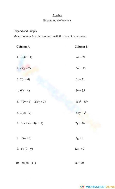 Test image Simplify Expressions, Simplifying Expressions, Test Image, The Worksheet, You Can Do