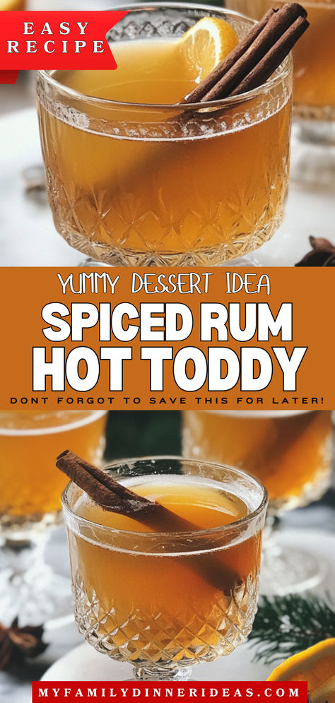 Spiced Rum Hot Toddy Peaches And Cream Hot Toddy, Rum Pot Recipe, Hotty Toddy Drink, Rum Hot Toddy, Hot Rum Toddy, Hot Toddy Recipe For Colds, Peach Whiskey, Toddy Recipe, Hot Toddies Recipe