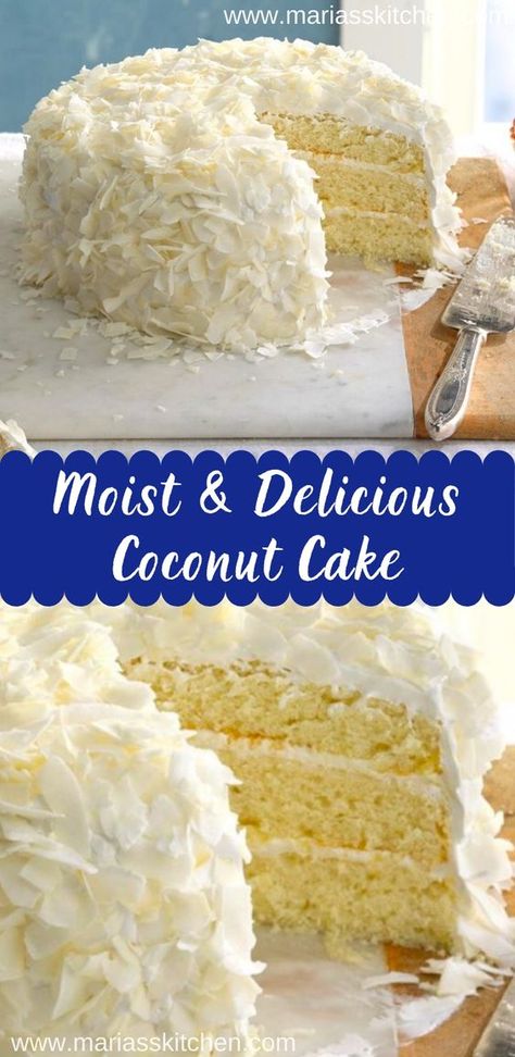 Best Coconut Cake Recipe Ever, Coconut Cake Recipes, Moist Coconut Cake, Best Coconut Cake, Best Coconut Cake Recipe, Desserts Japonais, Coconut Cakes, Coconut Cake Recipe, Coconut Desserts