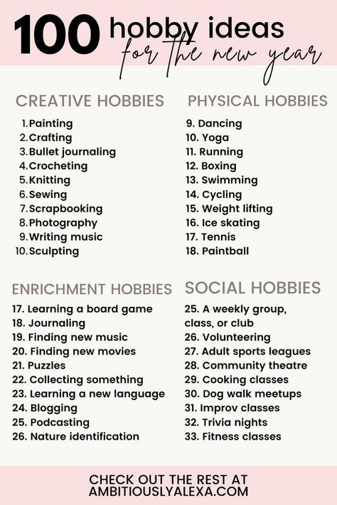 Hobby Ideas For Women, Hobbies For Adults, Finding A Hobby, Hobbies For Women, Hobby Ideas, Hobbies To Try, Productive Things To Do, Self Care Bullet Journal, Things To Do When Bored