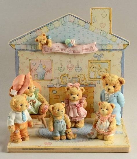 Cherished Teddies Our Cherished Family Our Cherished Family Collector Set-7 - No Box by Enesco | Replacements, Ltd. Polar Express Party, Mom Bear, Teddy Bear Day, Teddy Collections, Boy Box, Love Bears All Things, Family Figurine, Precious Moments Figurines, Cherished Teddies