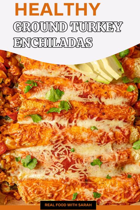 Ground Turkey Enchiladas Easy, Healthy Ground Turkey Enchiladas, Enchiladas Turkey Ground, Turkey Enchiladas Healthy, Ground Chicken Enchiladas, Lentil Enchiladas, Turkey Enchilada Casserole, Enchiladas Sauce, Ground Turkey Enchiladas