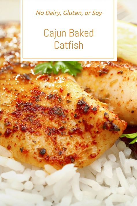 Healthy Catfish Recipes Low Carb, Cajun Baked Fish, Cat Fish Recipes Baked, Cajun Catfish Recipes Baked, Baked Fish Recipes Oven Catfish, Catfish Filets Recipes, Baked Catfish Recipes Oven Foil, Grilled Catfish Recipes Foil, Easy Catfish Recipes