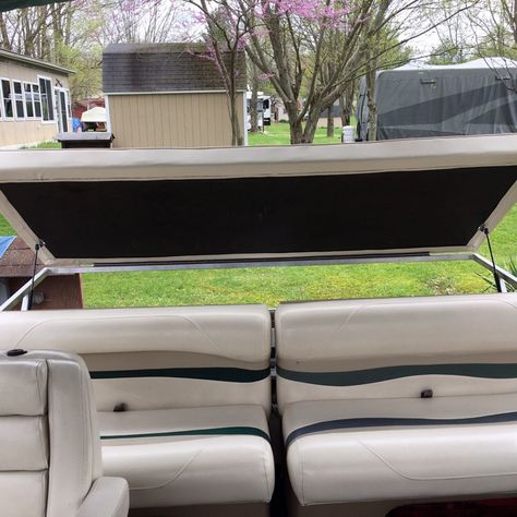 Homemade sundeck - Pontoon Boat & Deck Boat Forum Pontoon Boat Makeover Diy, Pontoon Makeover, Pontoon Boat Ideas, Diy Boat Seats, Sundeck Ideas, Pontoon Boat Party, Pontoon Ideas, Pontoon Furniture, Pontoon Boat Furniture