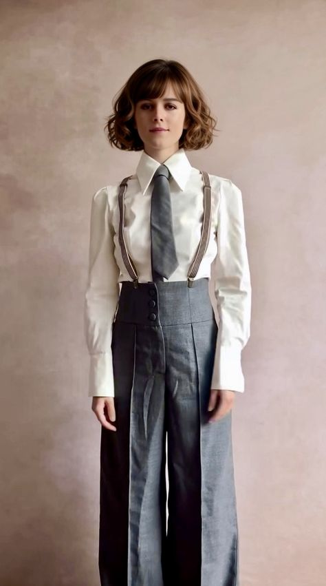 Scientist Outfit Women, Mad Scientist Outfit, Queer Formal Wear, Nonbinary Fashion Feminine, Nonbinary Wedding Outfit, Scientist Outfit, Queer Outfits, Butler Outfit, Gender Neutral Outfit