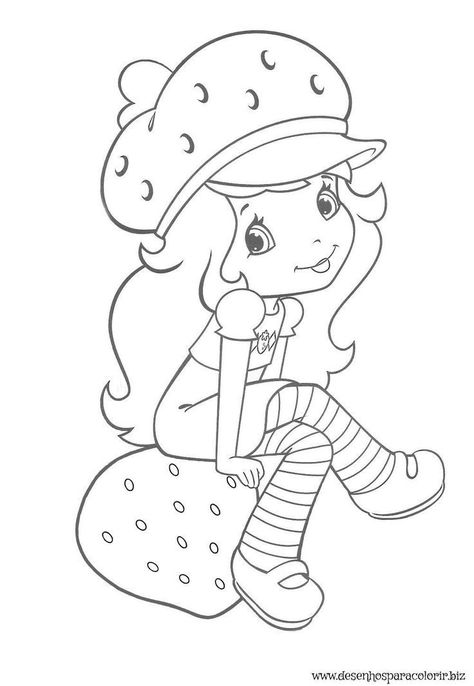 Adorable Coloring Pages, Strawberry Shortcake Coloring Pages, Dates Ideas, Hello Kitty Colouring Pages, Trippy Drawings, Colouring Sheets, Kitty Coloring, Hello Kitty Coloring, Detailed Coloring Pages