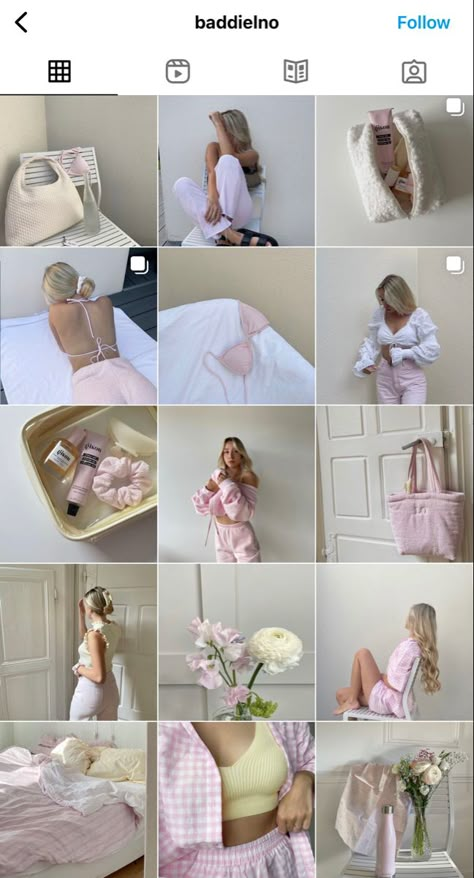 Soft Pink Instagram Feed, Pink Instagram Feed Ideas, Pink Photo Ideas Instagram, White Ig Feed, Aesthetic Brand Instagram Feed, Girly Instagram Feed, Soft Instagram Feed, Clean Girl Instagram Feed, Pink Ig Feed