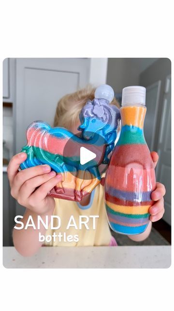 Sand Art For Kids, Colored Sand Art, Colored Salt, Sand Art Bottles, Liquid Food, Art Bottle, White Tray, Art Camp, Colored Sand