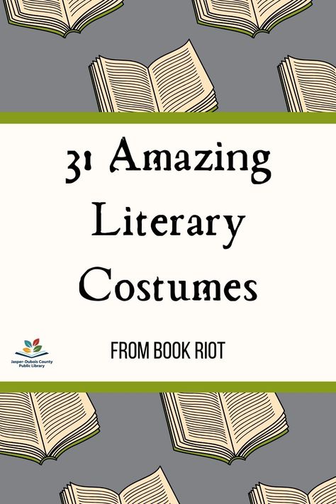 Library Costumes Halloween, Adult Book Costume, World Literature Costume, Book Worm Costume Diy, Bookworm Halloween Costume, Bookworm Costume Diy, Literary Character Costumes For Teachers, Literary Couples Costumes, Book Related Halloween Costumes