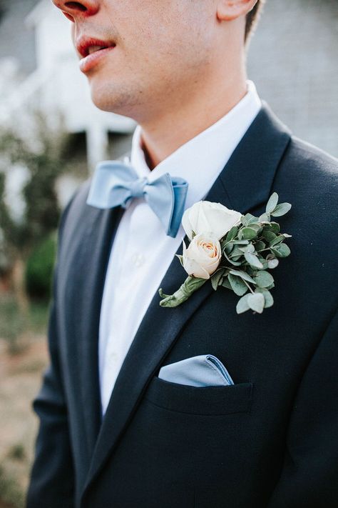 Black And Light Blue Tuxedo, Black Suit And Light Blue Tie, Bowtie Wedding Groom, White Suit Blue Tie, Black Tux With Blue Bow Tie, Black Suit Blue Bow Tie, Black Suit With Blue Bow Tie, Blue Bow Wedding Dress, Navy Blue Suit With Bow Tie