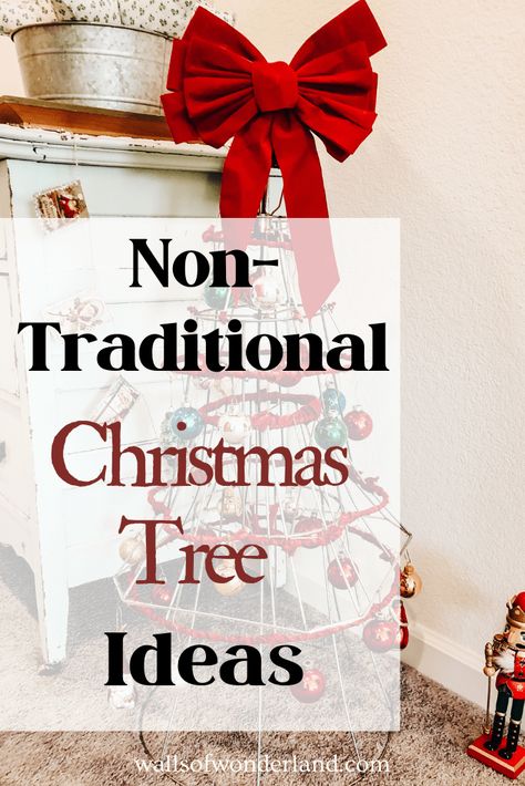 Non Tree Christmas Tree, Alternatives For Christmas Trees, Christmas Tree Ideas Without Ornaments, Christmas Tree No Tree Ideas, No Tree Christmas Tree Ideas, Interesting Christmas Tree Ideas, Instead Of A Christmas Tree Ideas, Alternative For Christmas Tree, Christmas Tree Ideas No Tree