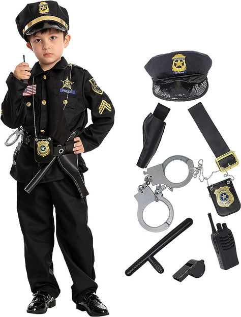 Our Cosplay Police Uniform Halloween Costumes for Kids is guaranteed to be Super Durable because it is made of Superior Quality materials that also boasts its unique design made with 100% Polyester for maximum comfort. Police Costume For Kids, Spiderman Room, Teen Halloween, Police Costume, Career Ideas, Inflatable Costumes, Costume For Kids, Matching Costumes, Unique Halloween Costumes