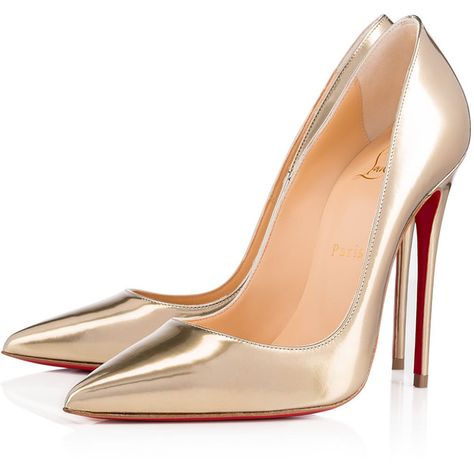 So Kate 120 Light Gold Specchio/Laminato - Women Shoes - Christian... ($695) ❤ liked on Polyvore featuring shoes, christian louboutin, light gold shoes and christian louboutin shoes Louboutin Nails, Christian Louboutin Wedding Shoes, Louboutin Online, Cl Fashion, Christian Louboutin Outlet, Christian Louboutin So Kate, So Kate, Louboutin Heels, Christian Louboutin Heels