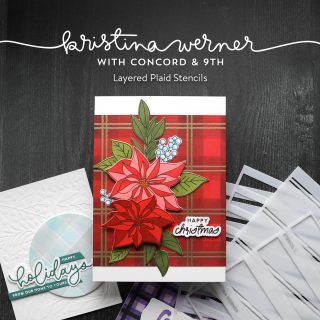 Holiday Card Series 2016 – Day 24 – K Werner Design Blog Kristina Werner, Daisy Image, Mail Art Envelopes, Scrapbook Videos, Christmas Stencils, Concord And 9th, Green Envelopes, Planner Scrapbook, Ranger Ink