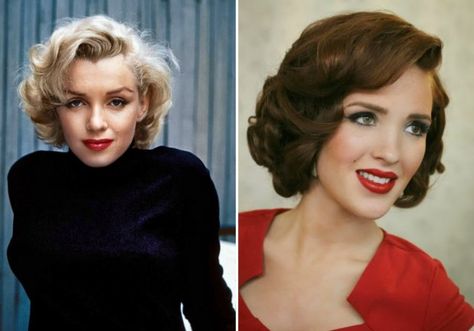 You just need a curling iron, a comb, and some bobby pins to DIY your own pin curls. Old Hollywood Hair Short, Rose Bryne, Old Hollywood Hair, Vintage Hairstyles Tutorial, Hollywood Hair, Rockabilly Hair, Retro Hair, Pin Up Hair, Pin Curls