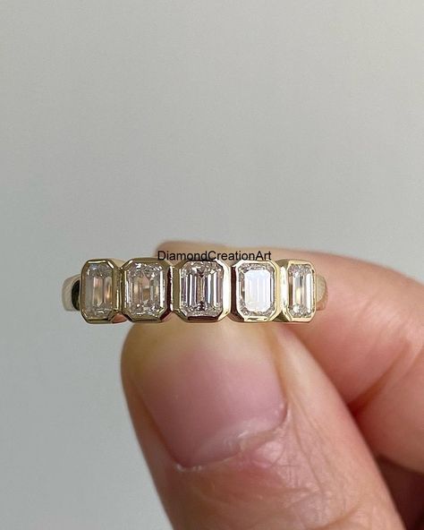 Emerald Bezel Wedding Band, Bezel Set Eternity Band, Emerald Cut Band, Bezel Wedding Band, Emerald Diamond Band, Emerald Cut Wedding Band, Eternity Band Stack, Eternity Engagement Band, Emerald Wedding Band