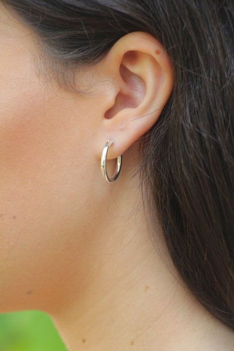 Silver Hoop Earrings, Sterling silver Hoops, Small Medium Large Boho earrings, simple minimal hoop j Black Diamond Studs, Circle Jewelry, Diamond Cluster Earrings, Hammered Hoop Earrings, Tiny Stud Earrings, Earrings Simple, Sterling Silver Hoop Earrings, Jewelry For Her, Large Earrings