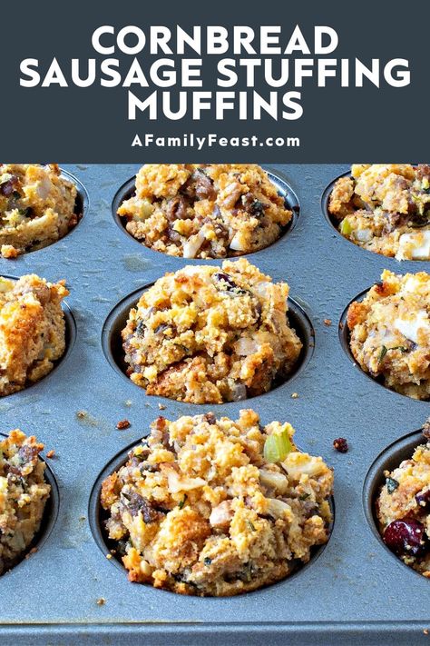 Sausage Stuffing Muffins Mccormick, Stuffing Muffins Pioneer Woman, Sausage Cornbread Muffins, Cornbread Stuffing Sausage Balls, Muffin Tin Stuffing Recipes, Cornbread Dressing Muffins, Stuffing Muffins Recipes, Cornbread Stuffing Muffins, Stuffing Muffins Thanksgiving