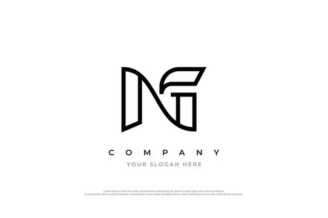 Ng Logo Design, Ng Logo, Monogram Logo Design, Logo Banners, Cityscape Photos, Marketing Design, Initial Letter, Custom Illustration, Custom Branding