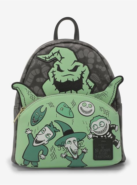 Loungefly The Nightmare Before Christmas Oogie Boogie Glow-In-The-Dark Mini Backpack The Nightmare Before Christmas Oogie, Nightmare Before Christmas Oogie Boogie, Lock Shock And Barrel, Exploding Kittens, Emily The Strange, Lilo Et Stitch, Roll The Dice, Loungefly Bag, Felix The Cats