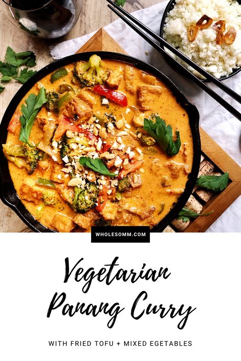 Thai Curry Recipes Vegetarian, Curry With Vegetables, Thai Panang Curry, Curry With Tofu, Panang Curry Recipe, Vegan Thai Curry, Tofu Broccoli, Vegetarian Thai Recipes, Thai Curry Recipes