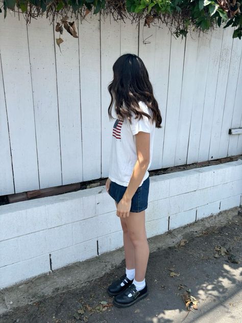 Brandy Melville Black Skirt, Cute Outfits To Wear With Mary Janes, Outfit Ideas Brandy Melville, Brandy Girl Outfits, Doc Martens Mary Janes Outfit, Coquette Style Aesthetic, Brandy Aesthetic, Brandy Melville Summer, Brandy Outfits