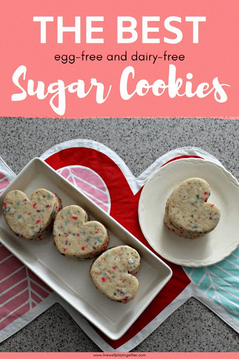 The Best Egg Free Dairy Free Sugar Roll Out Cookie Recipe - Live Well Play Together Dairy Free Sugar Cookies, Dairy Free Recipes For Kids, Roll Out Sugar Cookies, Cookie Recipes For Kids, Vegan Sugar Cookies, Silicone Baking Sheet, Dairy Free Dinner, Dairy Free Breakfasts, Dairy Free Ice Cream