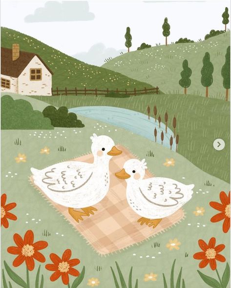 Cottagecore Nature, Cute Cottagecore, So Happy, Ducks, Illustrator, Instagram, Nature