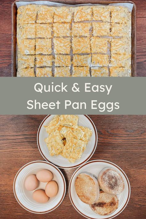 Sheet pan eggs are simple to prep and loaded with nutrients. These quick and customizable oven-baked eggs make feeding a large family so easy! Sheet Pan Egg Whites, Feeding Large Family, Egg White Bake, Sheet Pan Eggs, Oven Baked Eggs, Quick Easy Breakfast, Breakfast At Home, Best Breakfast Sandwich, Brunch Eggs