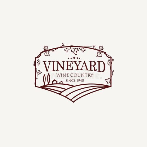 Vineyard Illustration, Trees Outline, Vineyard Logo, Winery Logo, Woodcut Illustration, California Vineyards, Wine Journal, Tree Outline, Organic Labels