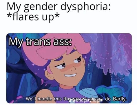 Genderfaun Pfp, Blahaj Trans, Gender Dysmorphophobia Art, Gender Memes, Trans Art, Lgbtq Quotes, Trans Boys, Lgbt Humor, Lgbt Memes