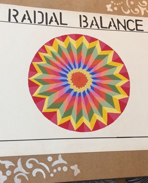 Balance In Principle Of Design, Radical Balance Art, Radial Balance Art Design, Radial Balance Drawing, Radial Balance Art, Radial Design Art, Balance Drawing, Radial Balance, Radial Design